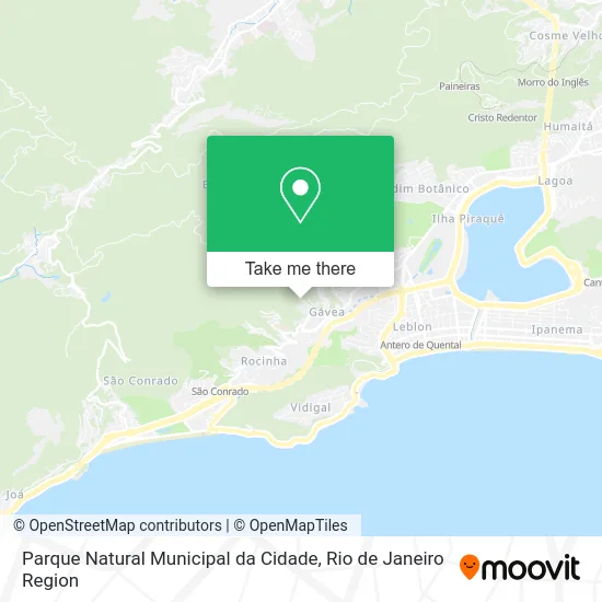 Parque Natural Municipal da Cidade map
