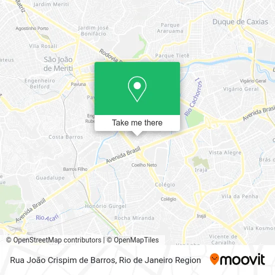 Rua João Crispim de Barros map