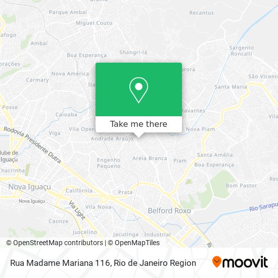Mapa Rua Madame Mariana 116