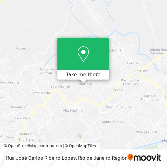 Mapa Rua José Carlos Ribeiro Lopes