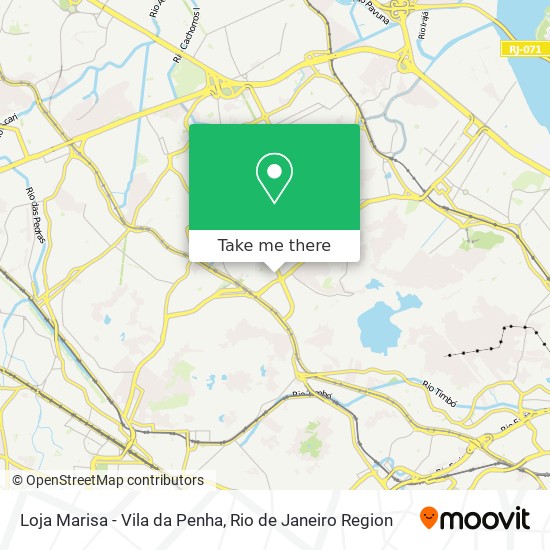 Loja Marisa - Vila da Penha map