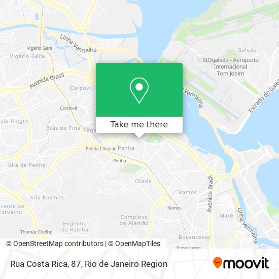 Mapa Rua Costa Rica, 87