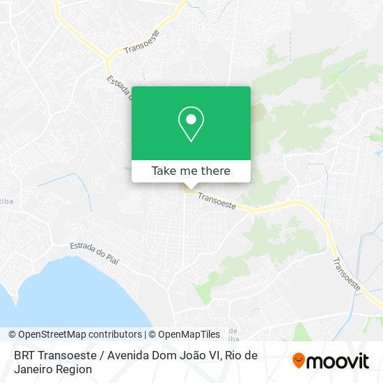 Mapa BRT Transoeste / Avenida Dom João VI