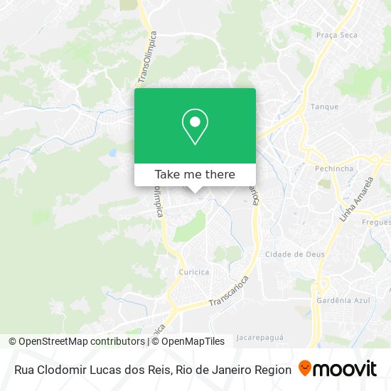 Rua Clodomir Lucas dos Reis map