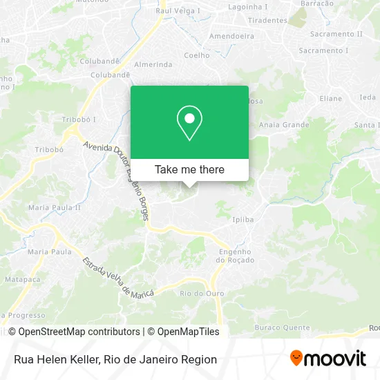 Rua Helen Keller map