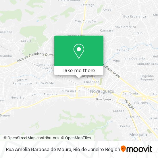 Mapa Rua Amélia Barbosa de Moura