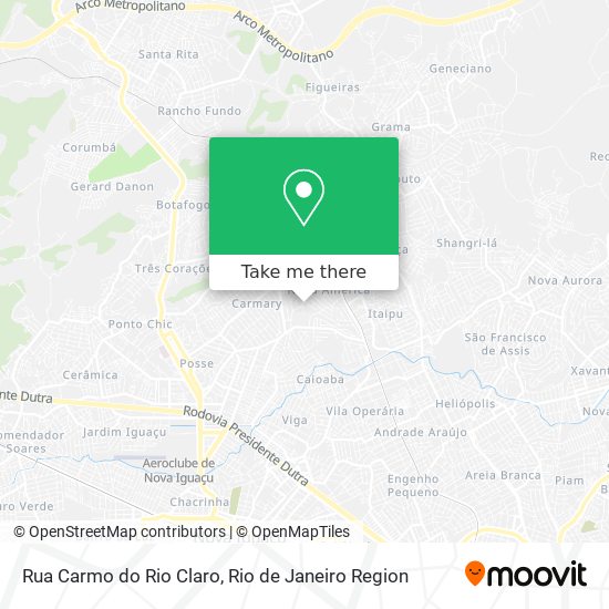 Rua Carmo do Rio Claro map