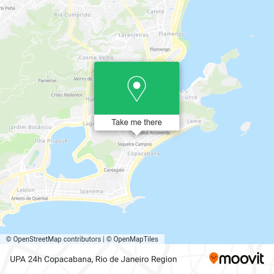 UPA 24h Copacabana map