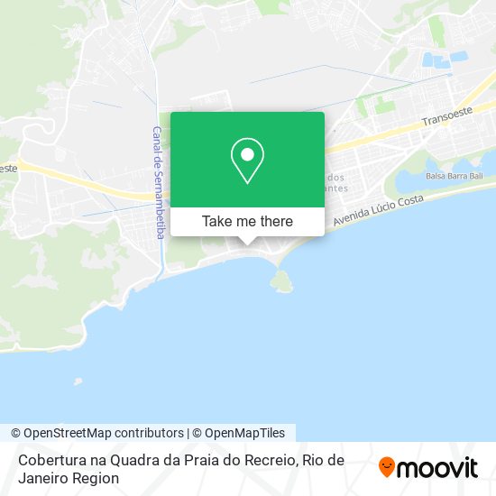 Mapa Cobertura na Quadra da Praia do Recreio