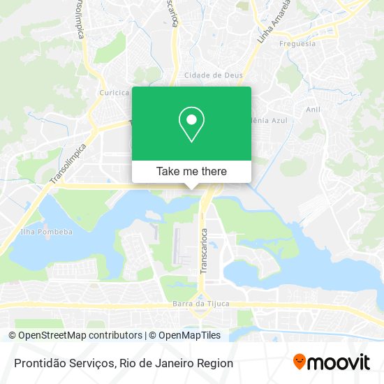 Prontidão Serviços map