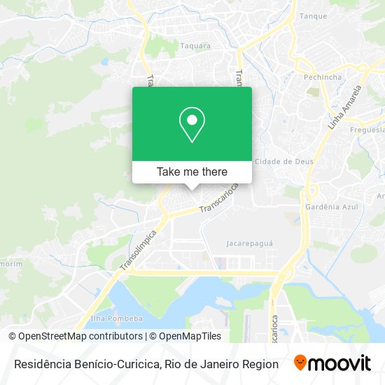 Residência Benício-Curicica map