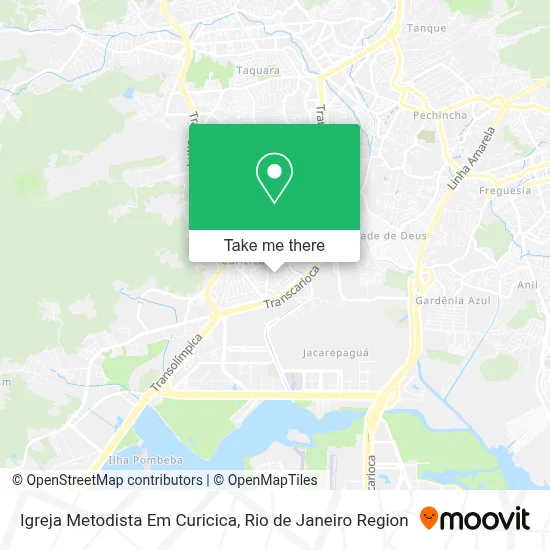 Igreja Metodista Em Curicica map