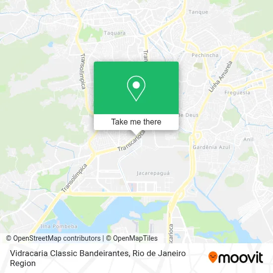 Vidracaria Classic Bandeirantes map