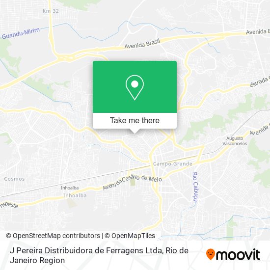 Mapa J Pereira Distribuidora de Ferragens Ltda