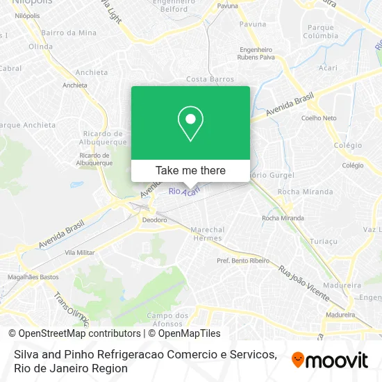 Silva and Pinho Refrigeracao Comercio e Servicos map