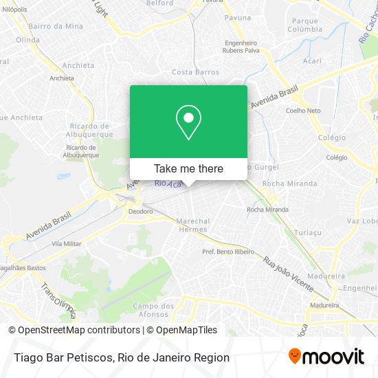 Mapa Tiago Bar Petiscos