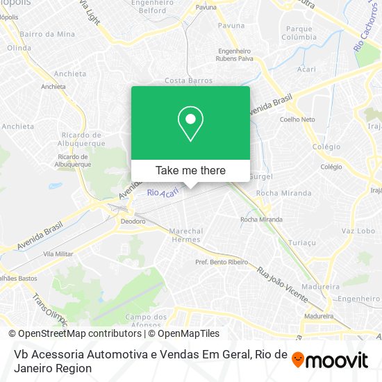 Vb Acessoria Automotiva e Vendas Em Geral map