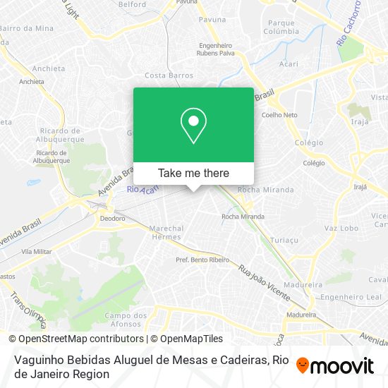 Vaguinho Bebidas Aluguel de Mesas e Cadeiras map