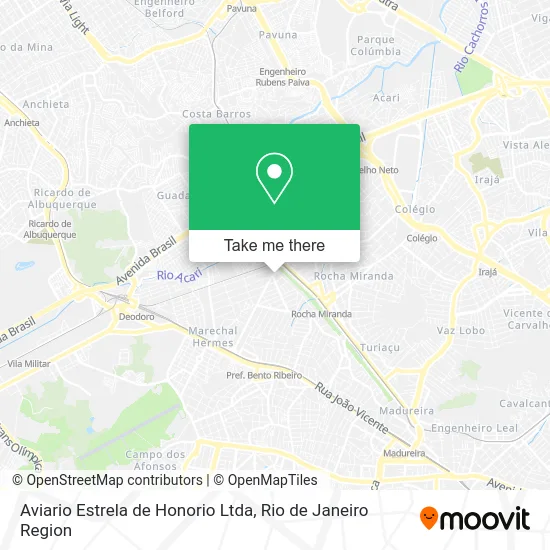 Aviario Estrela de Honorio Ltda map