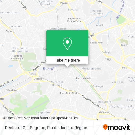 Dentino's Car Seguros map