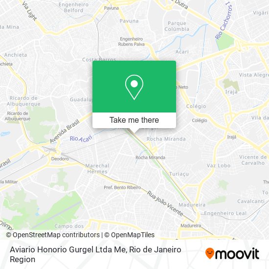 Aviario Honorio Gurgel Ltda Me map