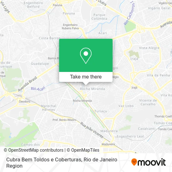 Cubra Bem Toldos e Coberturas map