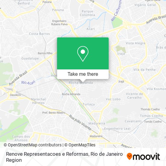Renove Representacoes e Reformas map
