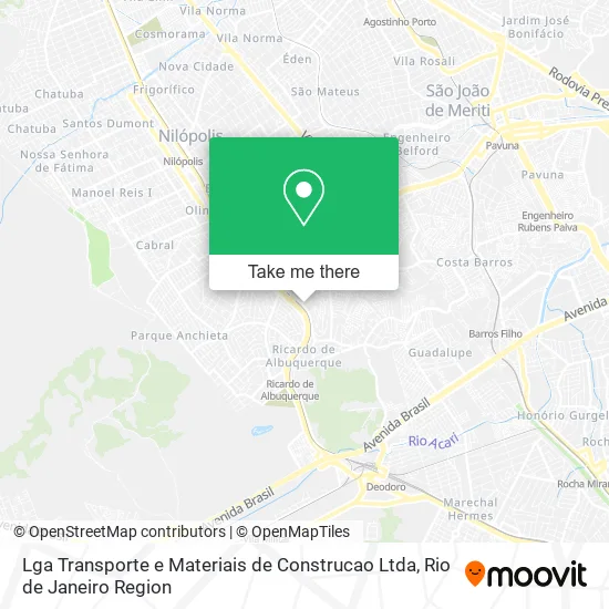Lga Transporte e Materiais de Construcao Ltda map