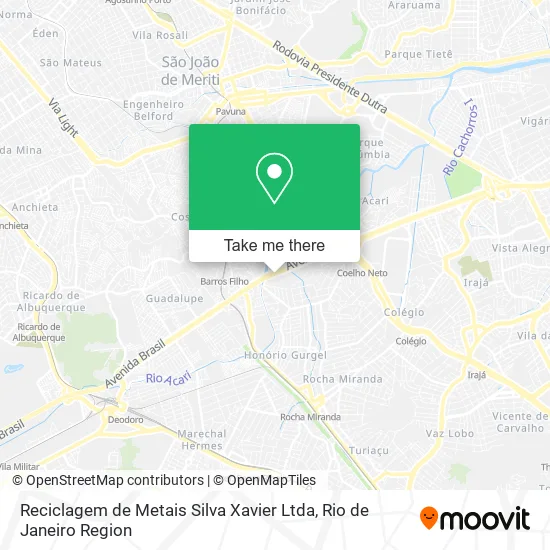 Reciclagem de Metais Silva Xavier Ltda map
