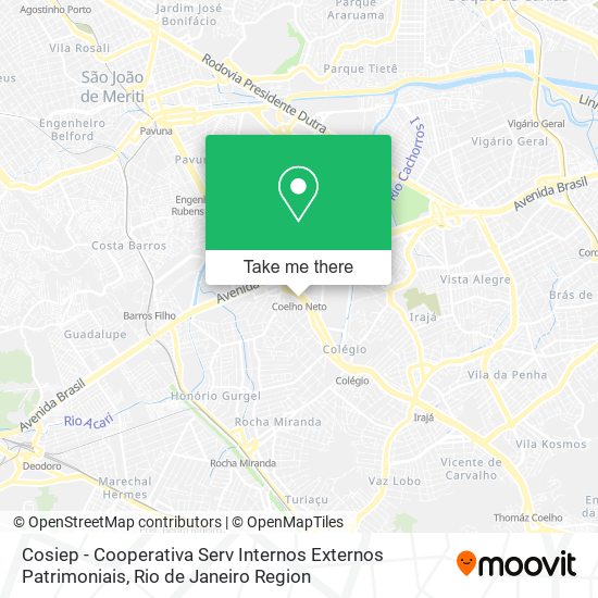 Mapa Cosiep - Cooperativa Serv Internos Externos Patrimoniais