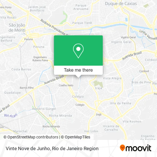 Vinte Nove de Junho map