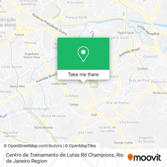 Mapa Centro de Treinamento de Lutas Rd Champions