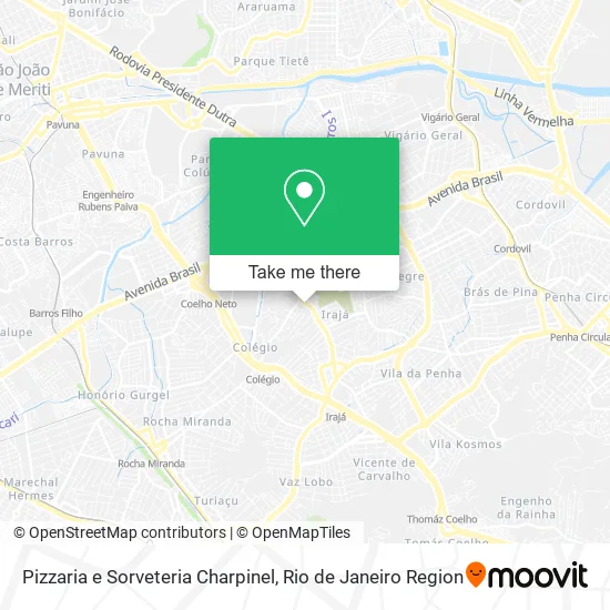 Pizzaria e Sorveteria Charpinel map