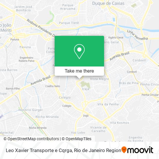 Mapa Leo Xavier Transporte e Cqrga