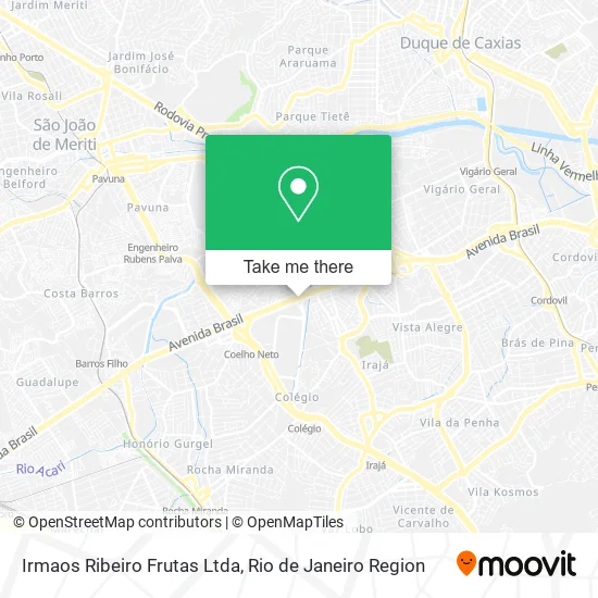 Irmaos Ribeiro Frutas Ltda map