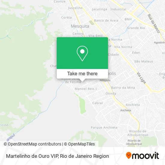Martelinho de Ouro VIP map