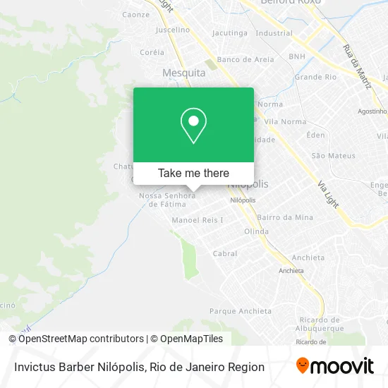 Invictus Barber Nilópolis map