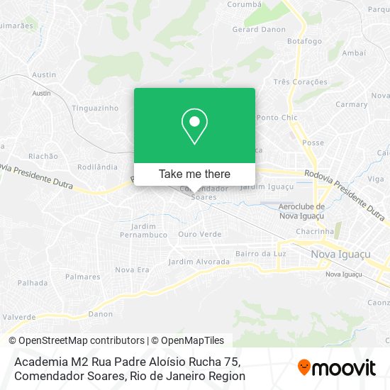 Mapa Academia M2 Rua Padre Aloísio Rucha 75, Comendador Soares