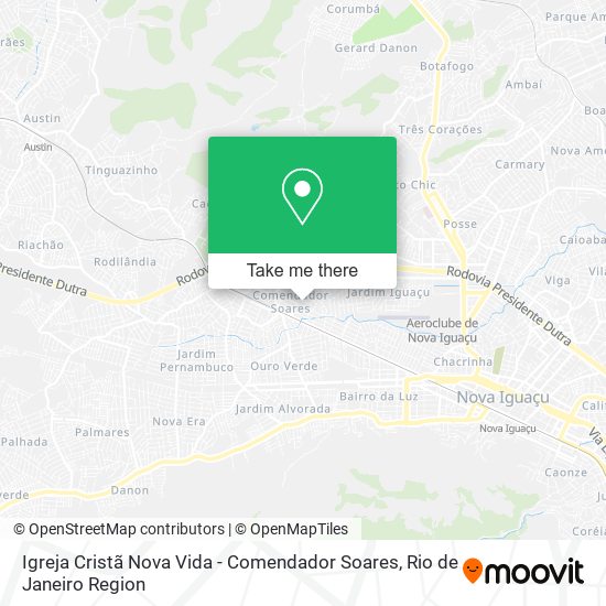 Igreja Cristã Nova Vida - Comendador Soares map