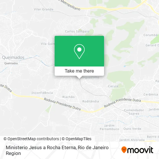 Ministerio Jesus a Rocha Eterna map