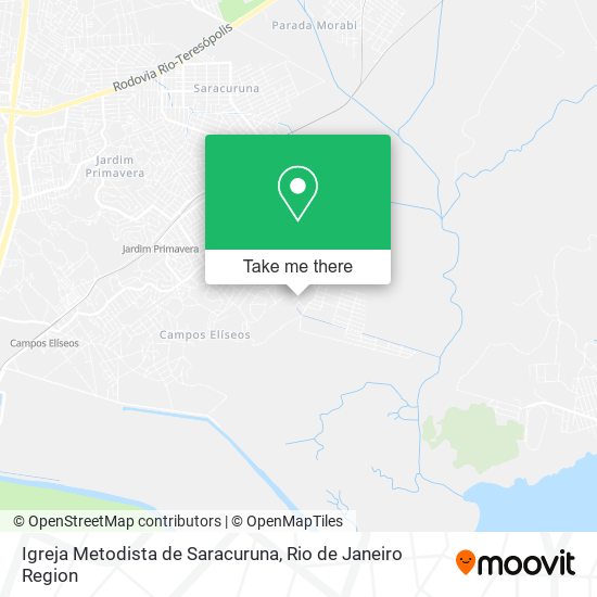 Mapa Igreja Metodista de Saracuruna