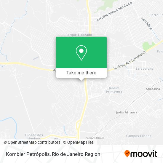 Kombier Petrópolis map