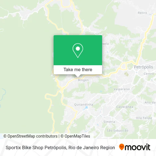 Sportix Bike Shop Petrópolis map