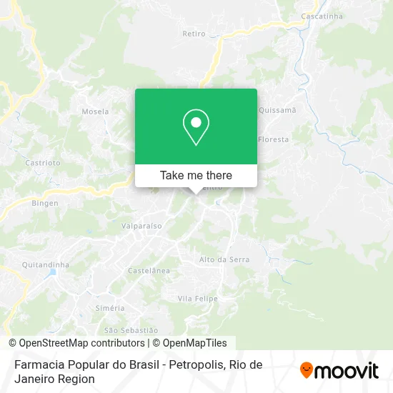 Farmacia Popular do Brasil - Petropolis map