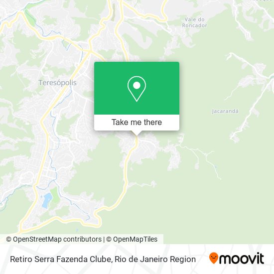 Mapa Retiro Serra Fazenda Clube