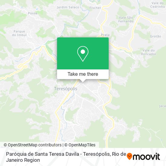 Paróquia de Santa Teresa Davila - Teresópolis map