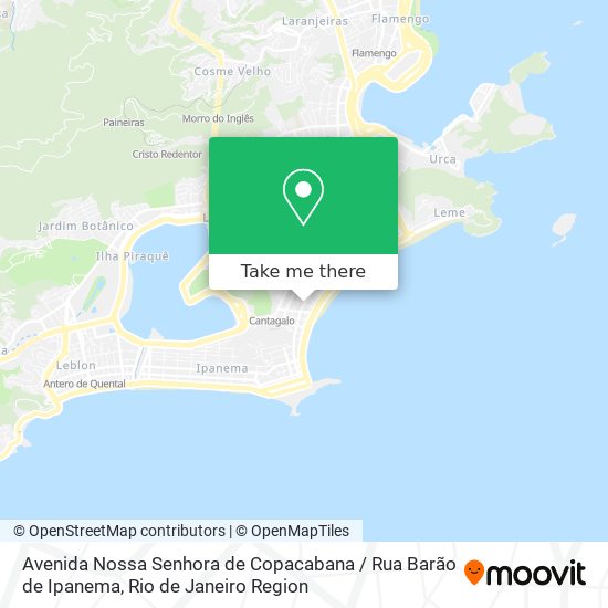 Mapa Avenida Nossa Senhora de Copacabana / Rua Barão de Ipanema
