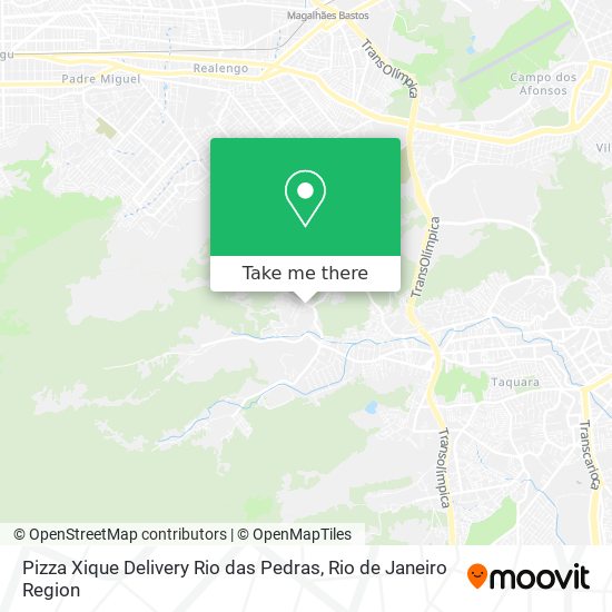 Mapa Pizza Xique Delivery Rio das Pedras