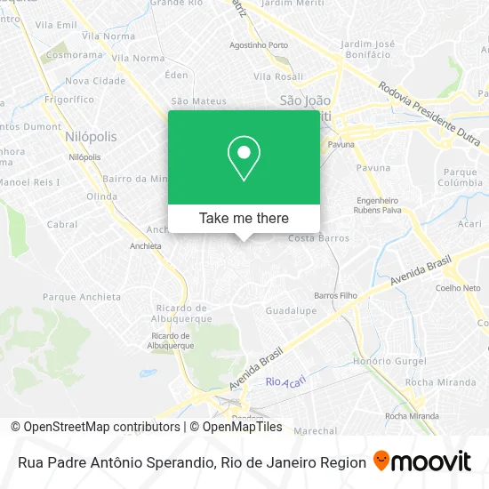 Rua Padre Antônio Sperandio map