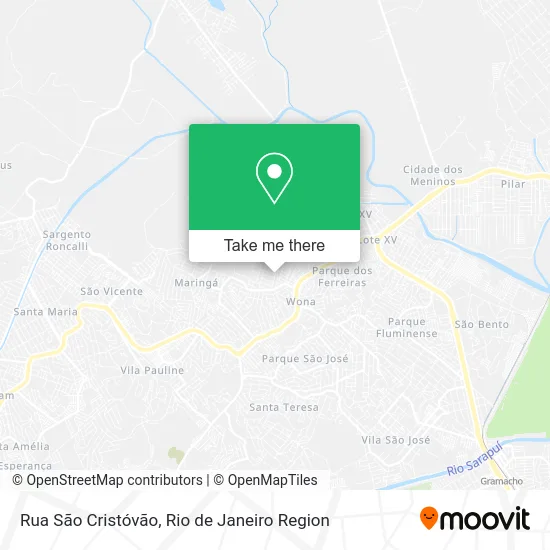 Rua São Cristóvão map